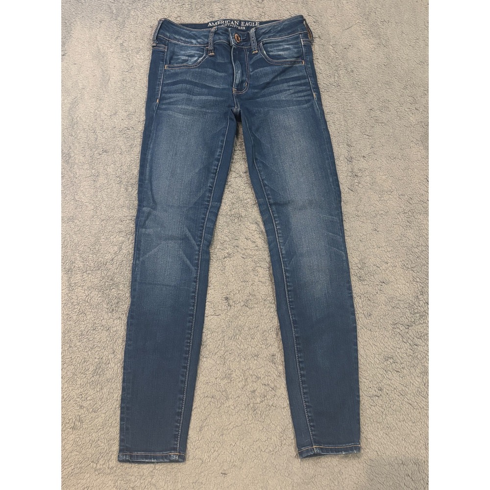 American Eagle Outfitters Jegging Dark Wash Denim Jeans Size 2 Short